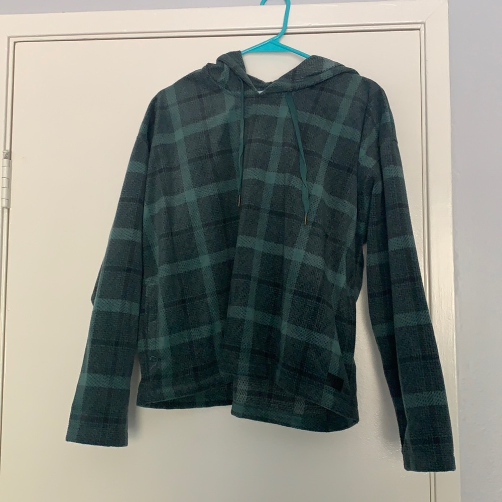 o’neill green flannel hoodie